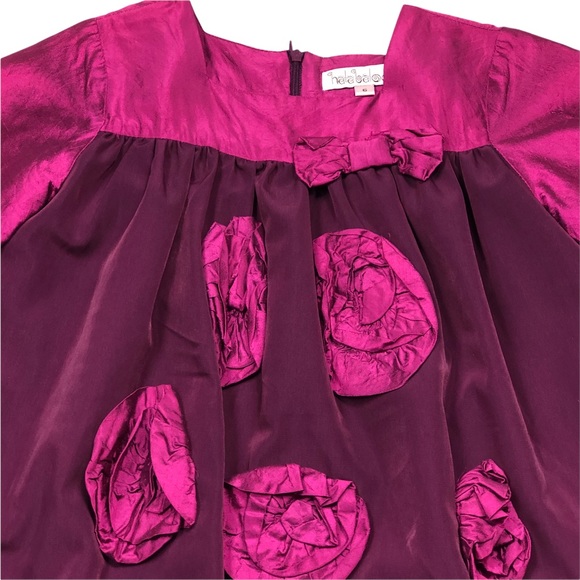 Halabaloo Fuschia Pink Unique Floral Dress size 6 - Picture 2 of 5